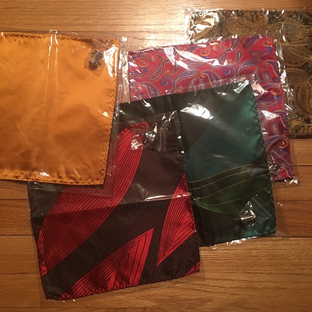 Men’s Pocket Squares and Cuff Links 🔥